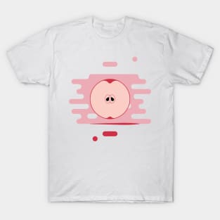 Red apple in a splash of juice T-Shirt